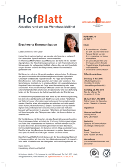 Hofblatt Nr. 19 April 2016