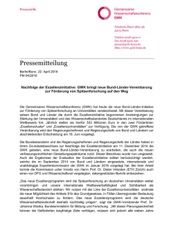 Ihre Mail vom 03 - Gemeinsame Wissenschaftskonferenz