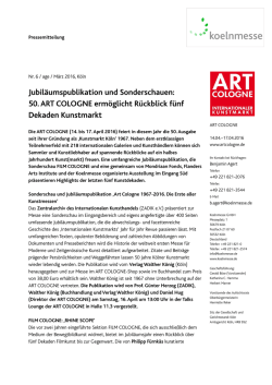 Jubil&auml;umspublikation und Sonderschauen: 50. ART