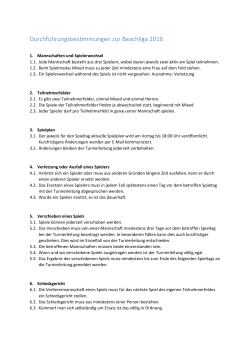 Durchf&uuml;hrungsbestimmungen zur Beachliga 2016