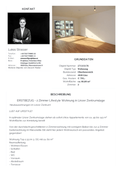 Lukas Strasser ERSTBEZUG - 2 Zimmer Lifestyle