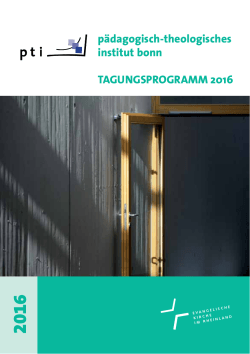 PTI Tagungsprogramm 2016 - Evangelische Kirche im Rheinland