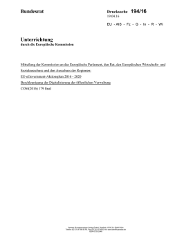 Bundesrat Unterrichtung - Umwelt