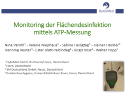 Monitoring der Flächendesinfektion mittels ATP