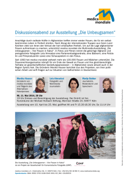Diskussionsabend zur Ausstellung &bdquo;Die
