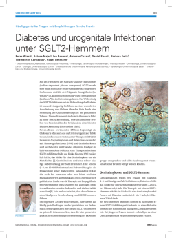 Diabetes und urogenitale Infektionen unter SGLT2-Hemmern