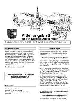 Mitteilungsblatt Nr. 12 - 22.04. - in der Stadt Oberndorf am Neckar