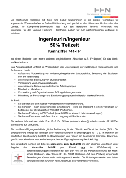 Kennziffer 741-TP - Hochschule Heilbronn