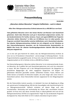Pressemitteilung - Gabriele Hiller-Ohm