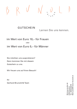 GUTSCHEIN Lernen Sie uns kennen. im Wert von