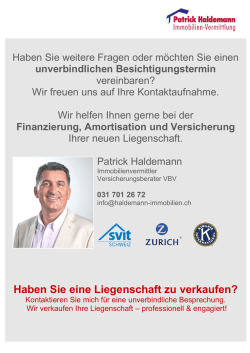 Haben Sie eine Liegenschaft zu verkaufen?