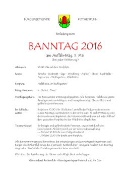 Einladung Banntag vom 5. Mai 2016