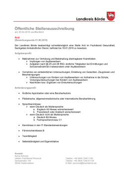 (Bewerbungsende 01.06.2016), befristet bis
