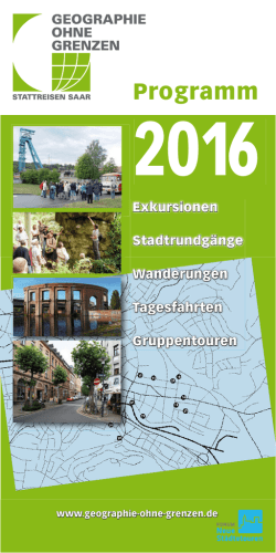 GoG Programm 2016 - Geographie ohne Grenzen