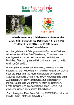 Heimatwanderung (Halbtageswanderung)