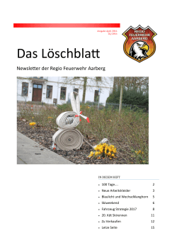 Das Löschblatt - Regio Feuerwehr Aarberg