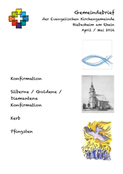 Biebesheim_April Mai 2016 - Kirchengemeinde Biebesheim