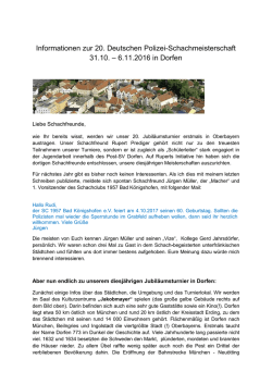Informationen zur 20. Deutschen Polizei