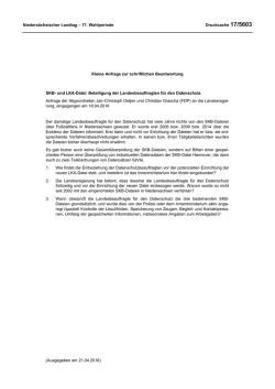 Drucksachen allgemein - Nieders&auml;chsischer Landtag