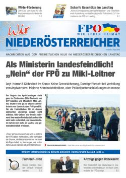 Informationen aus dem N&Ouml; Landtag