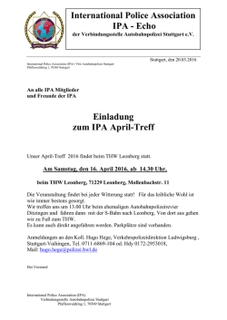 IPA April-Treff 2016 THW - Autobahnpolizei Stuttgart