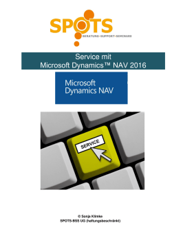 Service mit Microsoft Dynamics? NAV2016/Bd. 7
