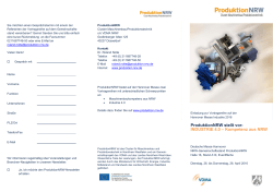 ProduktionNRW stellt vor: INDUSTRIE 4.0 – Kompetenz aus NRW