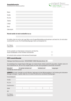 Druckbares Anmeldeformular