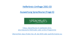 Helferkreis-Umfrage 2061-03 Auswertung Sprachkurse (Frage 6)
