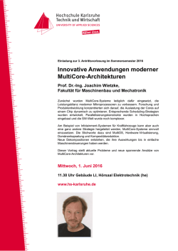 Innovative Anwendungen moderner MultiCore
