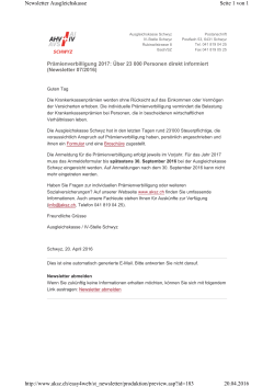 Infos...  - Ausgleichskasse Schwyz