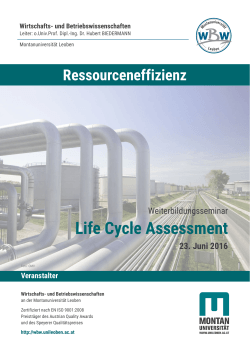 Life Cycle Assessment - WBW