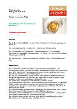 Grammelkn&ouml;del mit Sauerkraut und Krautsalat