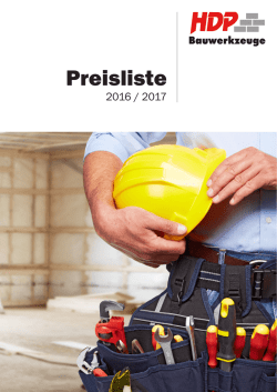 Preisliste - HDP Bauwerkzeuge