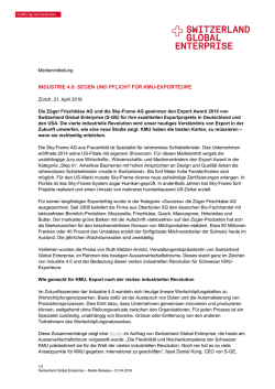 industrie 4.0: segen und pflicht f&uuml;r kmu-exporteure