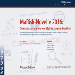 MaRisk-Novelle 2016