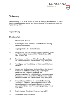 Sitzung des Gemeinderates / Stiftungsrates [ PDF