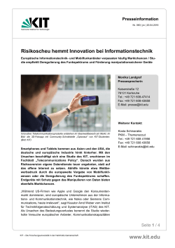 Risikoscheu hemmt Innovation bei Informationstechnik