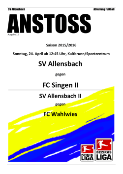 Anstoss 12 - SV Allensbach