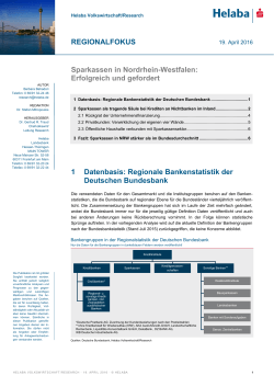 Sparkassen in Nordrhein-Westfalen: Erfolgreich und