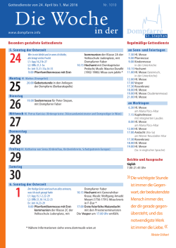 Die Woche in St. Stephan  24.4.