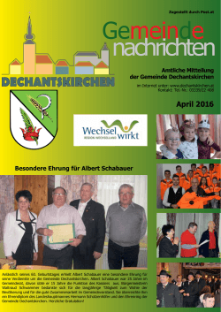 April - Gemeinde Dechantskirchen