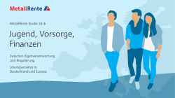 Jugend, Vorsorge, Finanzen