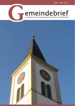 GB 2016-04 - Evangelische Kirchengemeinde Schriesheim