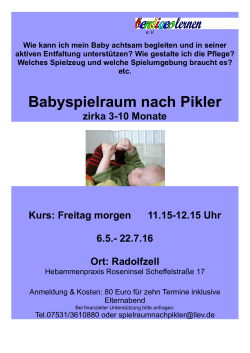 Babyspielraum nach Pikler - Hebammenpraxis Roseninsel