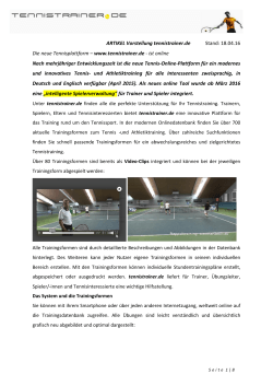 Beschreibung tennistrainer.de als PDF