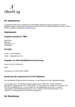 Ihr Impressum