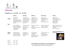 Men&uuml;plan  - Stiftsschule Einsiedeln