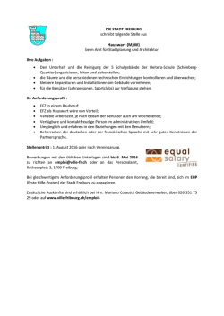 Hauswart (M/W) - Ville de Fribourg