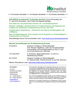 ifo Dresden Newsletter April 2016